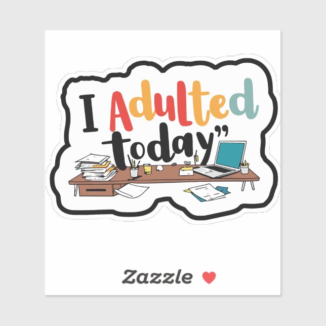 Adesivo Adultei hoje no trabalho (Folha)
