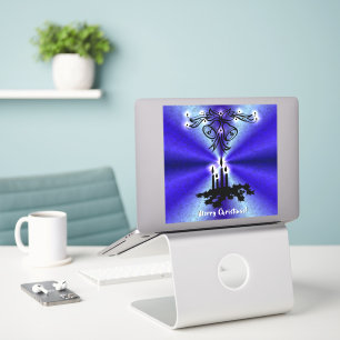 Adesivo Advento, Artdeco de Natal no Arco Verde Azul