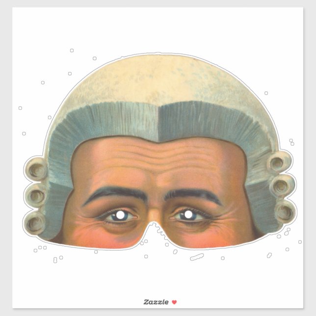 Adesivo Advogado - Vintage Victorian Mask Sticker (Folha)