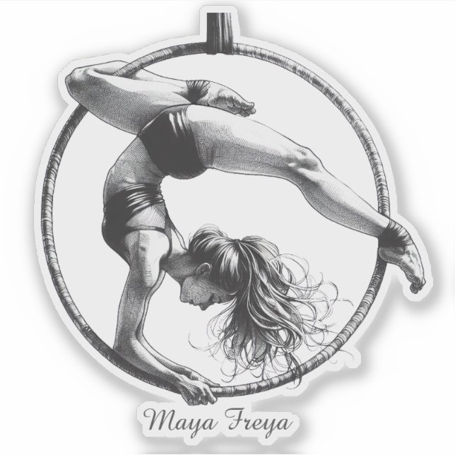 Adesivo Aerial Hoop Lyra (Frente)