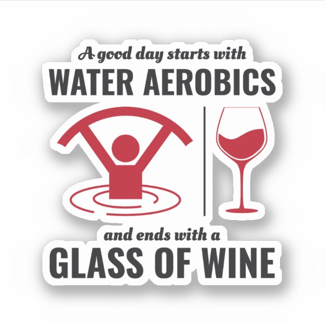 Adesivo Aeróbios Água Malhação de Exercício Aquático (Frente)