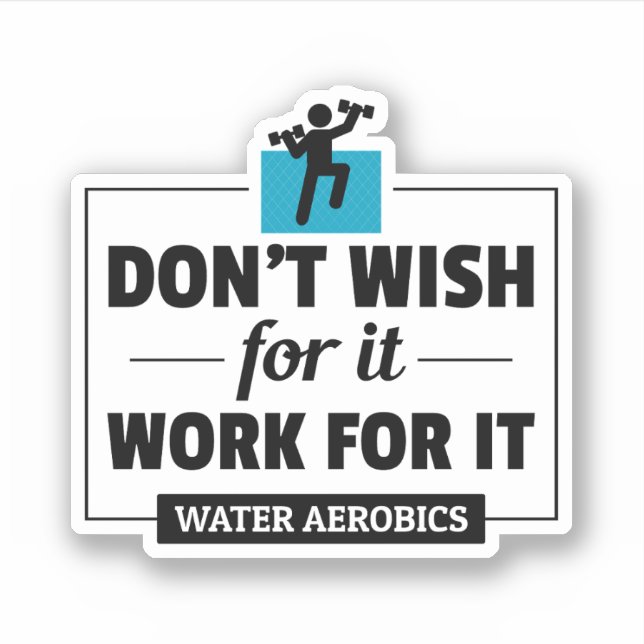 Adesivo Aeróbios Água Malhação de Exercício Aquático (Frente)