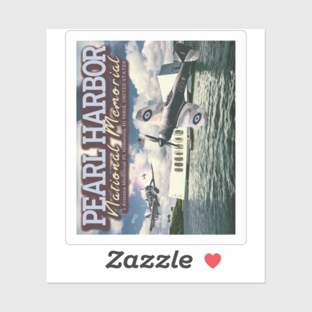 ADESIVO AERONAVES DE LUTA - MEMORIAL NACIONAL DE PEARL HAR (Folha)