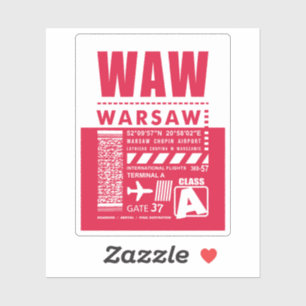 Adesivo Aeroporto WAW Varsóvia