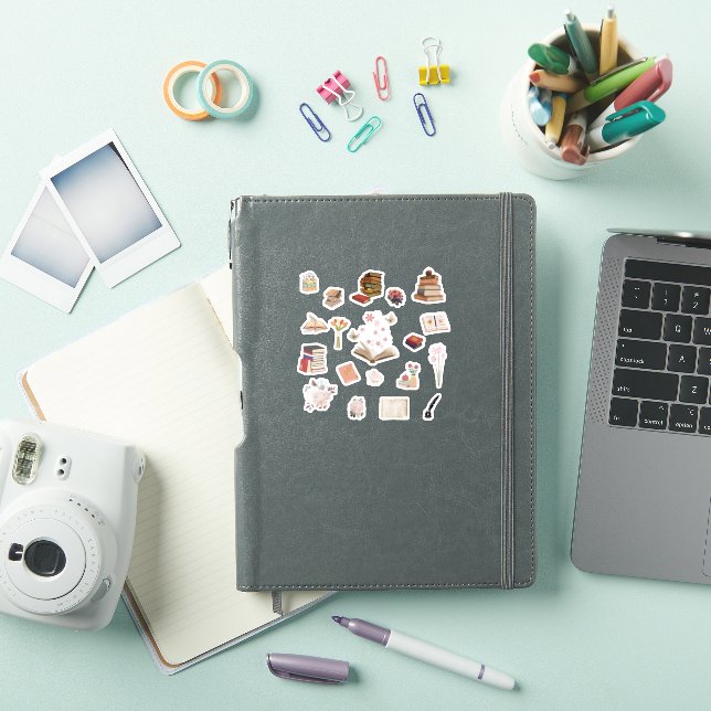 Adesivo Aesthetic Book & Flower Stickers (Capa para iPad)