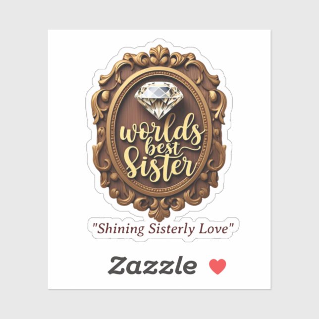 Adesivo "Afeição Irmã Brilhante" (Folha)