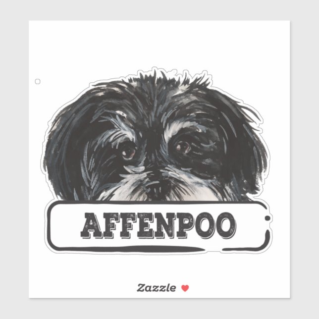 Adesivo Affenpoo de aquarela (Folha)
