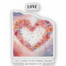 Adesivo Afirmação positiva de amor