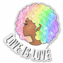 afro arco-íris amor LGBTQ é amor orgulho garota ne