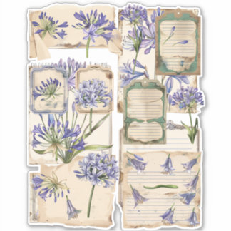 Adesivo Agapanthus Fussy Cut Ephemera 2