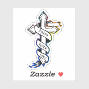 Adesivo Agape Love Cross Sticker