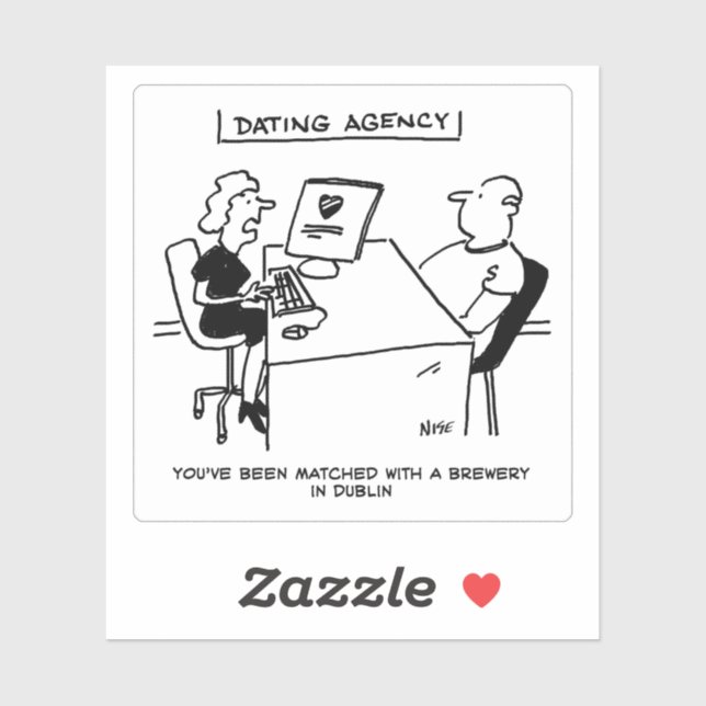 Adesivo Agência de namorando combina homem com cartoon de  (Folha)