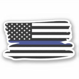 Adesivo Agente Policial Thin Blue Line Flag