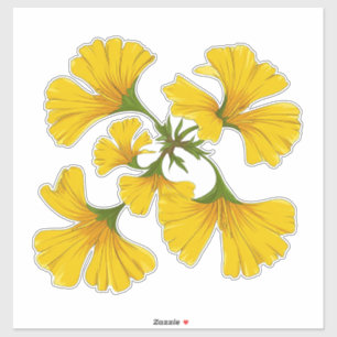 Adesivo Aglomerado de Flores Amarelas Brilhantes