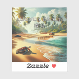 Adesivo Agonda Beach India 3 Inch Vinyl Sticker