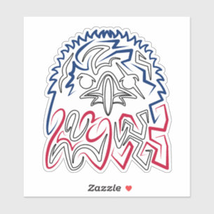 Adesivo Águia Americana do Dia da Independência