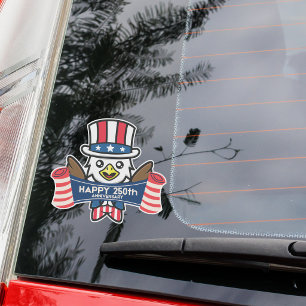 Adesivo Águia Americana Patriótica Feliz 250º Aniversário