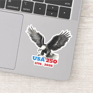 Adesivo Águia Careca do 250º Aniversário dos Estados Unido