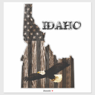 ADESIVO ÁGUIA CARECA MADEIRA QUEIMADA - IDAHO PATRIOT PRET