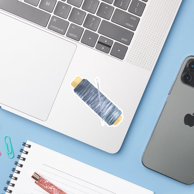 Adesivo Agulha e rosca (Notebook com iPhone)