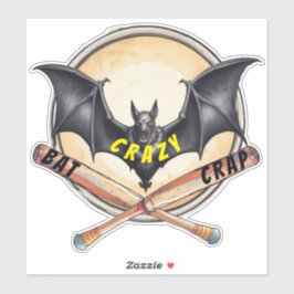 Adesivo AI Bat Crap Louco Vinil Sticker