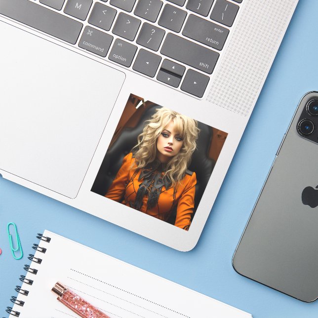 Adesivo Ai Lady (Notebook com iPhone)