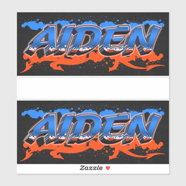 Adesivo Aiden Vorname Name Graffiti Aufkleber Sticker (Folha)