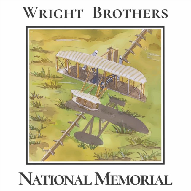 Adesivo Airplane from Wright Brothers, National Memorial (Frente)