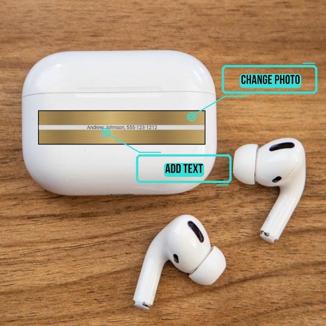 Adesivo Airpods Pro Case Com Pele Decorativa - Dourada (Please enjoy our Airpod stickers)