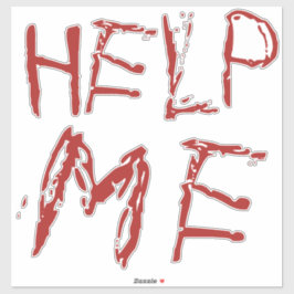 Adesivo Ajude-me no Dia das Bruxas de Sangue