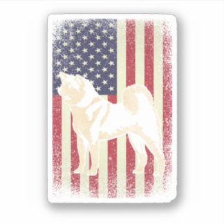 Adesivo Akita American Flag Patriotic Dog Gift. Perfect gi