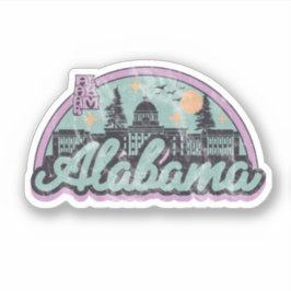 Adesivo Alabama Vintage Retro