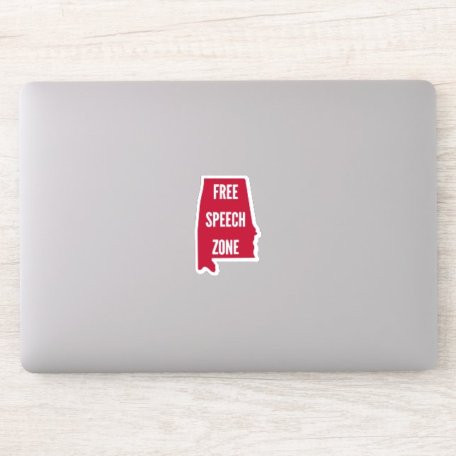 Adesivo Alabama - Zona Livre de Fala (Computador)
