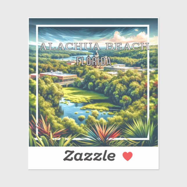 Adesivo Alachua Beach Florida 3 Inch Vinyl Sticker (Folha)