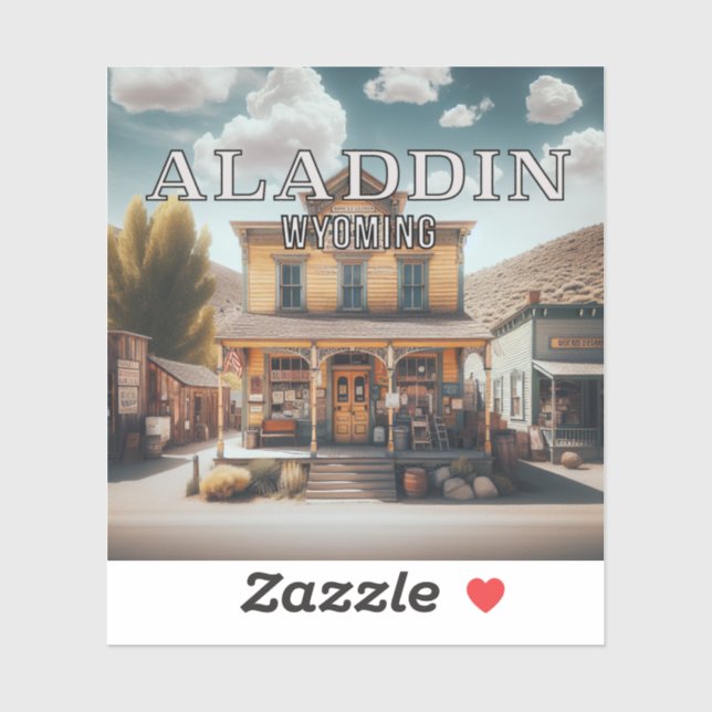 Adesivo Aladdin Wyoming, vinil de 3 polegadas (Folha)