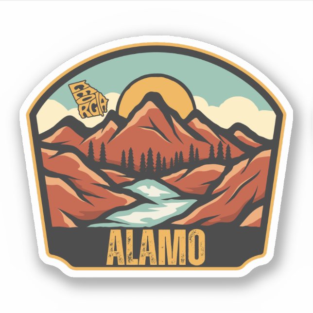 Adesivo Alamo, Geórgia (Frente)