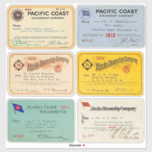 Adesivo Alaska autêntico e 1900s pacíficos da passagem d