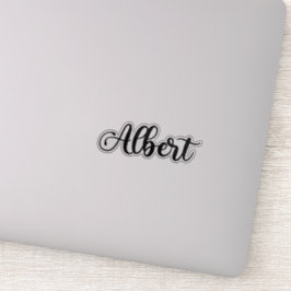 Adesivo Albert Name - Caligrafia manuscrita