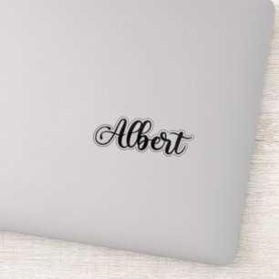 Adesivo Albert Name - Caligrafia manuscrita