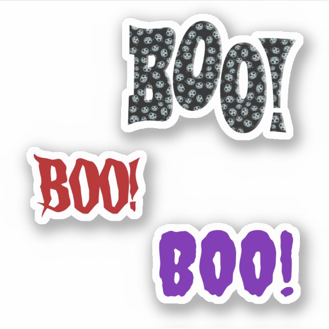Adesivo Álbum de Recortes BOO! Halloween (Frente)