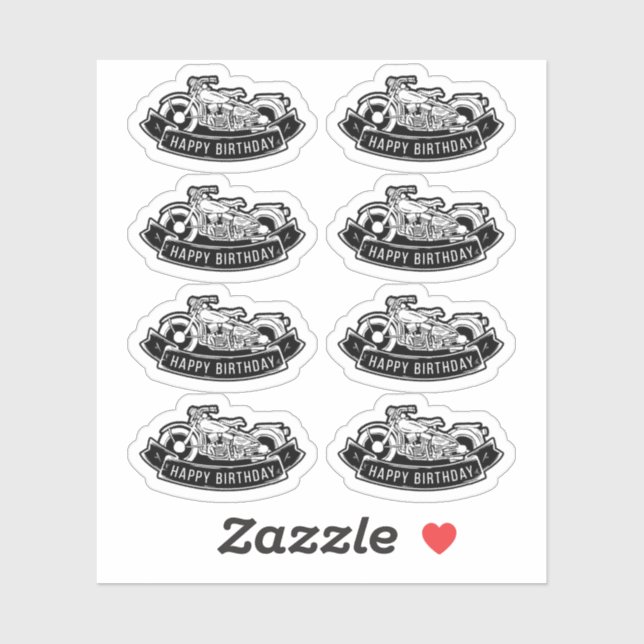 Adesivo Álbum de recortes do partido de aniversário do mot (Folha)