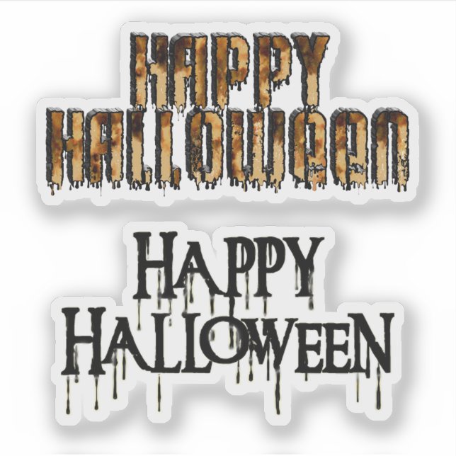 Adesivo Álbum de Recortes Feliz Halloween (Frente)