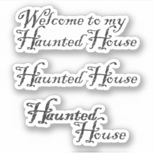 Adesivo Álbum de Recortes Halloween Casa Assombrada 