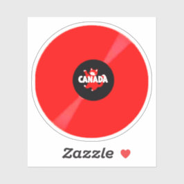 ADESIVO ÁLBUM VERMELHO DE DISCOS
