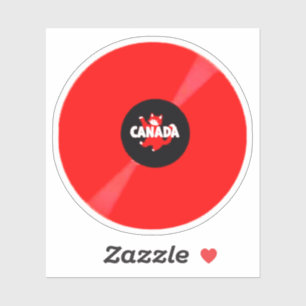ADESIVO ÁLBUM VERMELHO DE DISCOS
