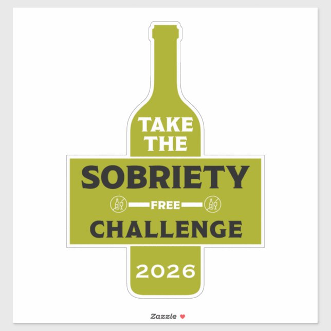 Adesivo  Alcohol Free And Sober (Folha)