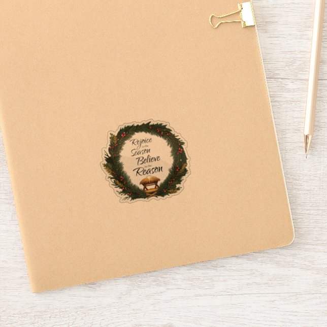 Adesivo Alegrai-vos e crede na natividade (Notebook)