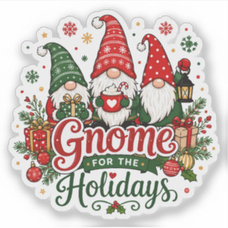 Adesivo Alegres Gnominos de Natal Design de Feriado