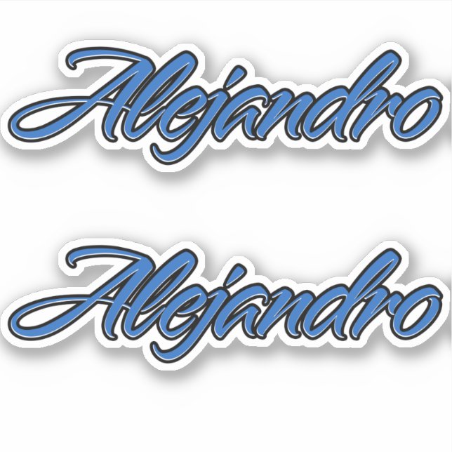 Adesivo Alejandro Name blue Aufkleber Sticker Stickerset (Frente)