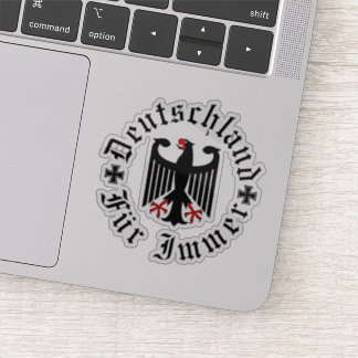 Adesivo Alemanha/Deutschland Para sempre/águia negra/cruz